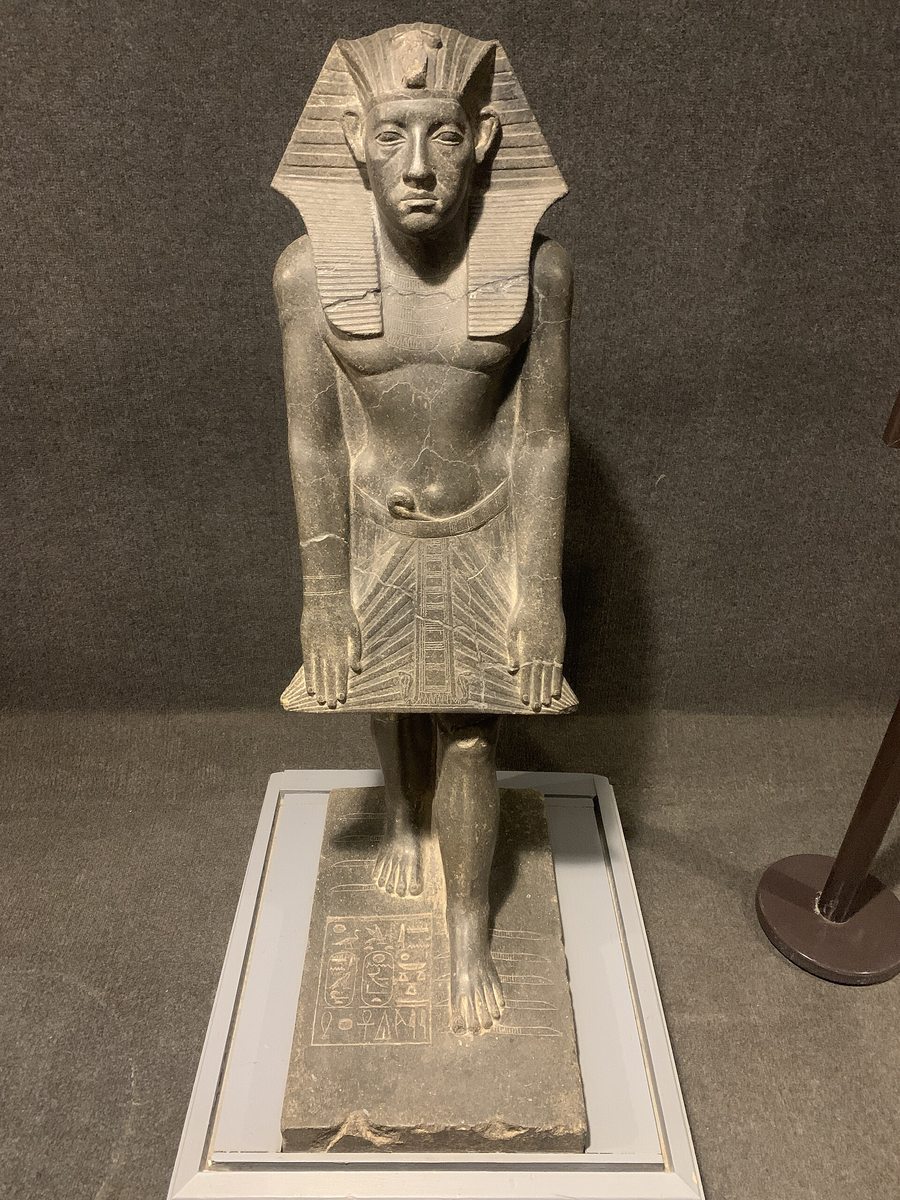 Standing statue of Amenemhat III in Luxor Museum